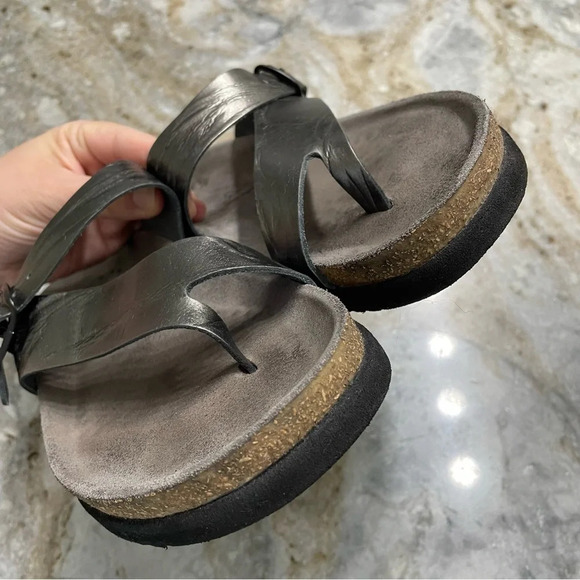 MEPHISTO Silver Helen Leather Comfort Sandals EU 38 - Picture 11 of 14